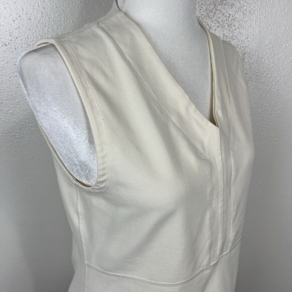 Lululemon Tank Top Women Large Cream V-Neck Wide Strap Activewear Athletic - Picture 7 of 11